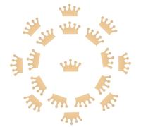 OUNONA 18PCS Acrylic Mirror Wall Stickers Creative Princess Crown Pattern Decorative Golden Stickers for Bedroom Living Bathroom Home Decor