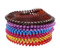 OUNONA 18pcs Full Circular Stretch Hair Comb Clips Set Flexible Plastic Round Comb Hair Bands for Women and Girls with Elastic Spring Multi-color Mix for Styling