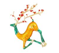 OUNONA 1PC Creative Animal Brooch Stylish Alloy Deer Pin Badge for Women Unique Temperament Accessory for Dresses Sweaters and More for Parties Daily Wear