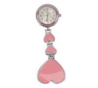 OUNONA 1pc Love Shaped Nurse Pocket Watch Portable Nurse Fob Watch Rose Red Durable and Practical for Medical Professionals