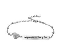 OUNONA 1Pc Women Bracelet with Lettering Steel Accessory Jewelry for Sister Unique Design to Express Love and Friendship