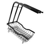 OUNONA 1pcs Washing Cloth Rag Rack Sponge Drain Rack over Sink Shelf Kitchen Black Metal Practical Smooth Surface for Storing Cleaning Utensils on Kitchen Table