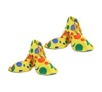 OUNONA 2 Pairs Clown Shoe Covers Slip Costume Shoes for Halloween Cosplay Circus Performances Funny for Group Acts and Party Dress Up