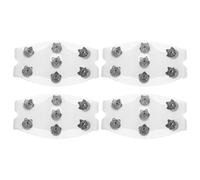 OUNONA 2 Pairs Ice Cleats for Boots Shoes 7-tooth Spikes, Wear-resistant Silicone and Galvanized Iron Snow Grippers, Enhanced Traction for Outdoor Sports on Snowy Or Icy Roads