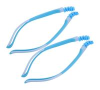 OUNONA 2 Pairs Silicone Replacement Glasses Arms with Flexible Fit and Stable Fixation, Anti-Slip Lightweight Temples Suitable for School and Extended Wear the Day