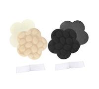 OUNONA 2 Pairs Soft Sponge Forefoot Shoe Inserts with Massage Particles Shock Absorption and Anti-Slip Design for Women High Heels Black and Nude Cushions for Comfort and Fatigue Relief