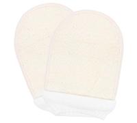 OUNONA 2 Pcs Exfoliating Glove Bath Mitts with Elastic Wristband for Men Women Loofah Body Scrub Gloves Deep Cleansing Shower Wash Mitts Rich Foam Exfoliator for Dead Skin Removal and