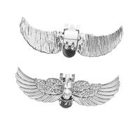 OUNONA 2 Pcs Removable Rhinestone Shoe Clips Angel Wing Design Embellishment for Wedding Party Decoration Durable Shoe Charms for Stylish Footwear