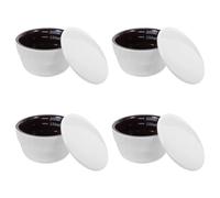 OUNONA 2 Set Ceramic Coffee Cupping Bowl with Lid, 200ml/6.8oz Small Coffee Cups for Tasting, Brewing, Training Evaluation, Professional Bar Accessories