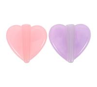 OUNONA 2 Sets Acrylic Nail Embossed Frame Bending Tool - Heart Shape Mold Manicure Curve Shaping Press Tools Portable for Nail Salon and Home