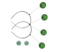 OUNONA 2 Sets Antenna Headband with Green Glitter Ball Boppers for Party Costume Accessories Family Friendly Realistic Design for Adults and Quick Transformation for Themed Events