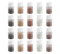 OUNONA 20 Bottles Soil Samples: Five Color Matrix Mix - Scientific Experiment Laboratory Soil Sample for Classroom Academic Projects