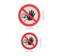OUNONA 20 Pcs No Entrance Warning Stickers Self-adhesive Pvc Labels Good Warning Effect and Easy to Use for Construction Sites and Places Dangerous Equipment