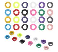 OUNONA 200 Sets Eyelets and Grommets Set, Metal Eyelets Kit, 5mm, Assorted Colours, Iron, for Handbags and Fabric Clothing, Home Accessory Repair Random Color