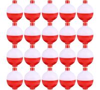 OUNONA 20pcs Ball Float Red Plastic Sea Fishing Float Ring, Abs Bait | Lightweight Fishing Accessory, Convenient Use for Bait, Sea Angling Supplies, Red Abs Float Ring