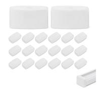 OUNONA 20pcs Bottom Rail Button Plug - Easy to Install Plastic End Caps for Window Blinds - Blind Cover End Cap Replacement for Home Living Room Bedroom Office