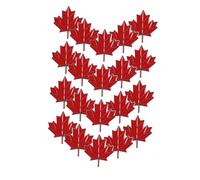 OUNONA 20pcs Canadian Maple Leaf Pin Alloy Brooch with Enamel Finish Fade Resistant Souvenir Badge for Women Men Stylish Lapel Decoration for Jackets Shirts Hats Backpack Accessories