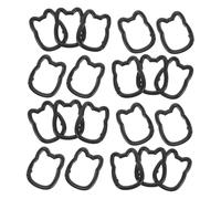OUNONA 20pcs Cat Shape Keychain Hooks Zinc Alloy Bag Key Rings with Open Spring Ring Multipurpose Cute Accessories for Backpacks Purses DIY Decorations