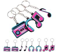 OUNONA 20Pcs Music Note Keychain Decorative PVC Keychain Pendants for Music Party Favors Unique DIY Bag Embellishments Vintage Design for All Ages