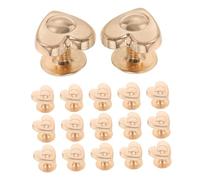 OUNONA 20pcs Small Metal Heart Shape Screw Back Rivets for Leather DIY Craft Durable Bag Feet Nails for Handbags Belts and Purse Decoration Easy Installation Accessories