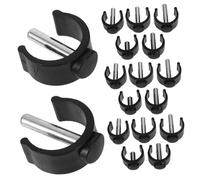 OUNONA 20pcs Walking Aid Accessories Adjustable Folding Clamp Cup Holder Hand Grip Covers for Climbing Sticks Replacement Parts