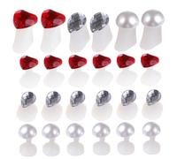 OUNONA 24pcs Nail Art Toe Separators Silicone Pedicure Toe Dividers Pearl Rhinestone Decoration for Professional Foot Care and Manicure