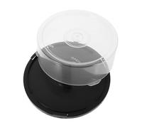 OUNONA 25 Disc CD or DVD Storage Bucket with Cover Black Spindle Portable and Lightweight Ample Space for Media Collection Multifunctional Storage Container