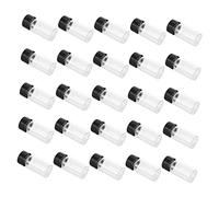 OUNONA 25pcs Glass Sample Vials Screw Cap for Essential Oils Refillable Experiment Bottles and Airtight Storage for Travel and Crafting