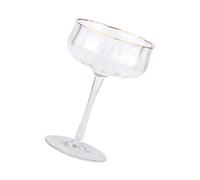 OUNONA 260ml Martini Glass with Gold Rim for Cocktail Hour and Banquets | Glass Material, Elegant Presentation, Versatile Drinkware, for Wine and Martini Serving, Home Entertainers