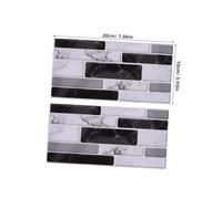 OUNONA 27pcs Grey Peel and Stick Backsplash Tiles Self-Adhesive Marble Mosaic Wall Tiles for Kitchen Bathroom Office Living Decor