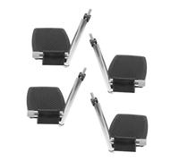 OUNONA 2Pair Foldable Wheelchair Footrests Replacement Easy Install Footplates with Heel Loops for Transport Chair Accessories Space-Saving Foldable Design for Home and Travel