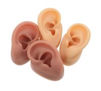 OUNONA 2pair Silicone Ear Piercing Model Simulation Human Anatomy Model for Earrings Display Piercing Exercise Fake Ear Props
