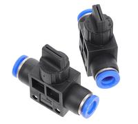 OUNONA 2Pcs 8Mm Plastic Push-to-Connect Valves Manual Flow Control Pneumatic Pipeline Quick Joints for Air Tubes in Industrial and Scientific Applications