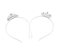 OUNONA 2pcs Adjustable Rhinestone Crystal Hair Accessories for Sparkling Princess Crown Headbands with Star Versatile Tiara for Birthdays Parties Performances