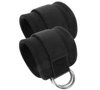 OUNONA 2pcs Ankle Strap Ankle Band for Cable Machine Black Pp Nylon Metal Easy to Wear Secure the Weight Men and Women Indoors