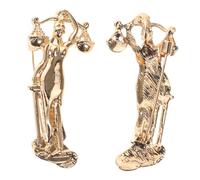 OUNONA 2pcs Antique Style Greek Statue Brooch for Women and Men, Golden Alloy Lapel Pin Symbolizing Justice and Fairness, Elegant Retro Suit Accessory for Cocktail Parties and Business
