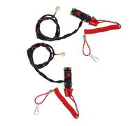 OUNONA 2Pcs Atv Kill Switch Handlebar Safety Tether with 2-Wire Emergency Stop Switch for Motorcycle, Sand Buggy and Outboard Engine Safety Control