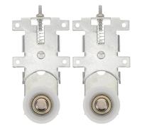 OUNONA 2pcs Closet Sliding Door Wheel Replacement | Wardrobe Hardware Roller with Cam Wheel | Spring Loaded with 32mm Diameter | for Cabinet Track System Home Storage Renovation