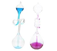 OUNONA 2pcs Creative Glass Hand Boiler Liquid Timer Educational Science Heat Transfer Hourglass for Home Desk Decoration and Learning Thermodynamics
