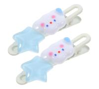 OUNONA 2pcs Cute Hairpin for Girls Star Clip Cloud Pattern Lovely Teenagers Hair Barrettes for Side Bangs Stylish Hair Accessories