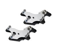 OUNONA 2pcs Disc Brake Caliper Adapter, Steel Aluminum | White Finish, Easy Installation for Commuter Cyclists, Retrofit Support for Non Disc Frames and Calipers