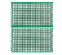 OUNONA 2pcs Double Sided Experiment Circuit Board 6x4 Inch with Fiberboard and Tin Material, Densely Arranged Throughholes and Standard Hole Spacing for Rapid Prototyping and Soldering