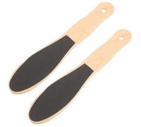 OUNONA 2pcs Double-Sided Foot File Callus Remover with Wood Handle Lightweight Exfoliator for Dead Skin Removal Easy to Clean Pedicure Tool for Men and Women