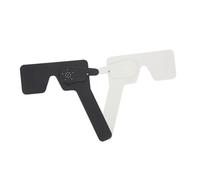 OUNONA 2Pcs Eye Occluder for Eyesight Exam Abs Optometry Test Covers Portable Visual Testing Shields in Black and White Essential Optical Shop Equipment