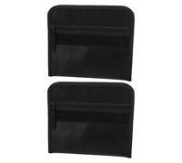 OUNONA 2pcs Fireproof Waterproof Document Folder Bag Zipper - Fire Resistant Travel Organizer for Letter Size Files and Valuables - Black Fire Protective File Storage Pouch