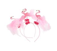 OUNONA 2pcs Flamingo Headbands Summer Luau Party Headwear Hawaiian Hair Accessories Carnival Cosplay