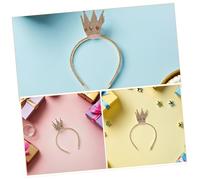 OUNONA 2pcs Glitter Crown Headband for Women Comfortable Royal Tiara Hair Hoop Birthday Party and Halloween Costume Accessories Shiny Princess Hair Band for Christmas Holiday