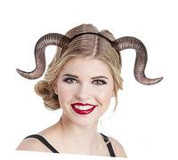 OUNONA 2pcs Halloween RAM Horn Headband Lightweight Cosplay Headwear for Adults and Festival Party Costume Accessory