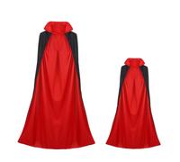 OUNONA 2Pcs Halloween Vampire Cape Reusable Cloak for Adults Classic Black Red Costume for Cosplay Party Photo Prop for Halloween Role Play and Dress Up