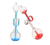 OUNONA 2pcs Heat Sensitive Hand Boiler Hourglass Energy Transfer Decorative Bottles with Love Birds Design for Childrens Experiments Home Office Living Room Display